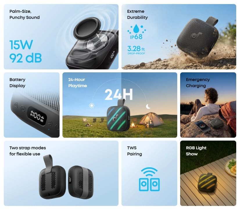 Anker Soundcore Boom Go 3i Speaker Features